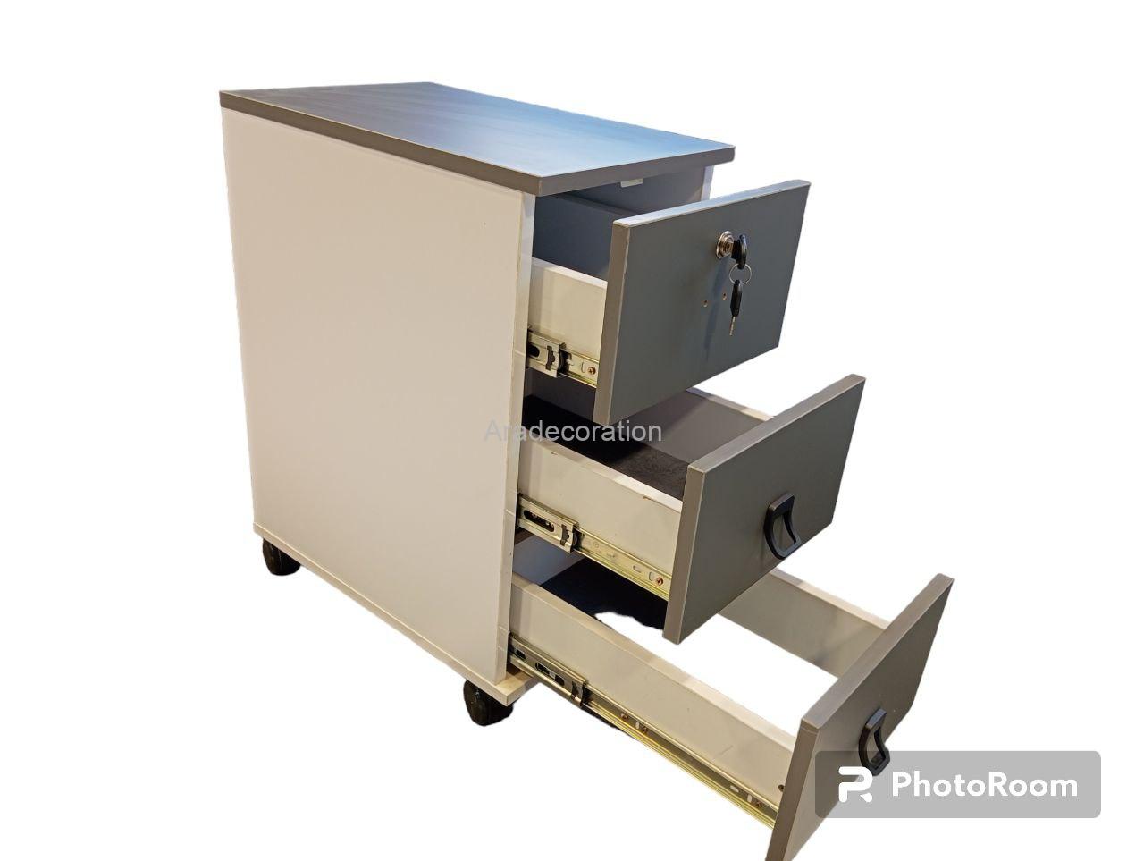 فایل ۳ کشو زیر میزی قفل دار