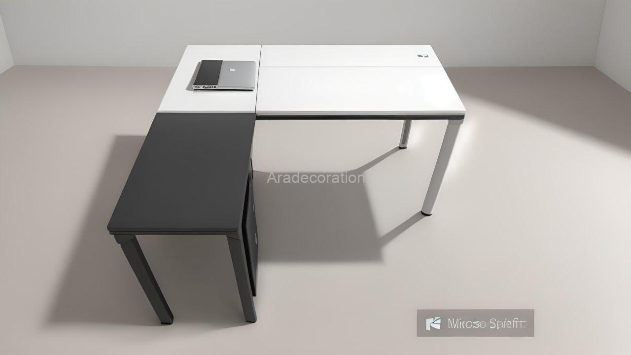 میز کارشناسی مدرن با پایه آلومینیوم با طراحی ماژولار با فایل