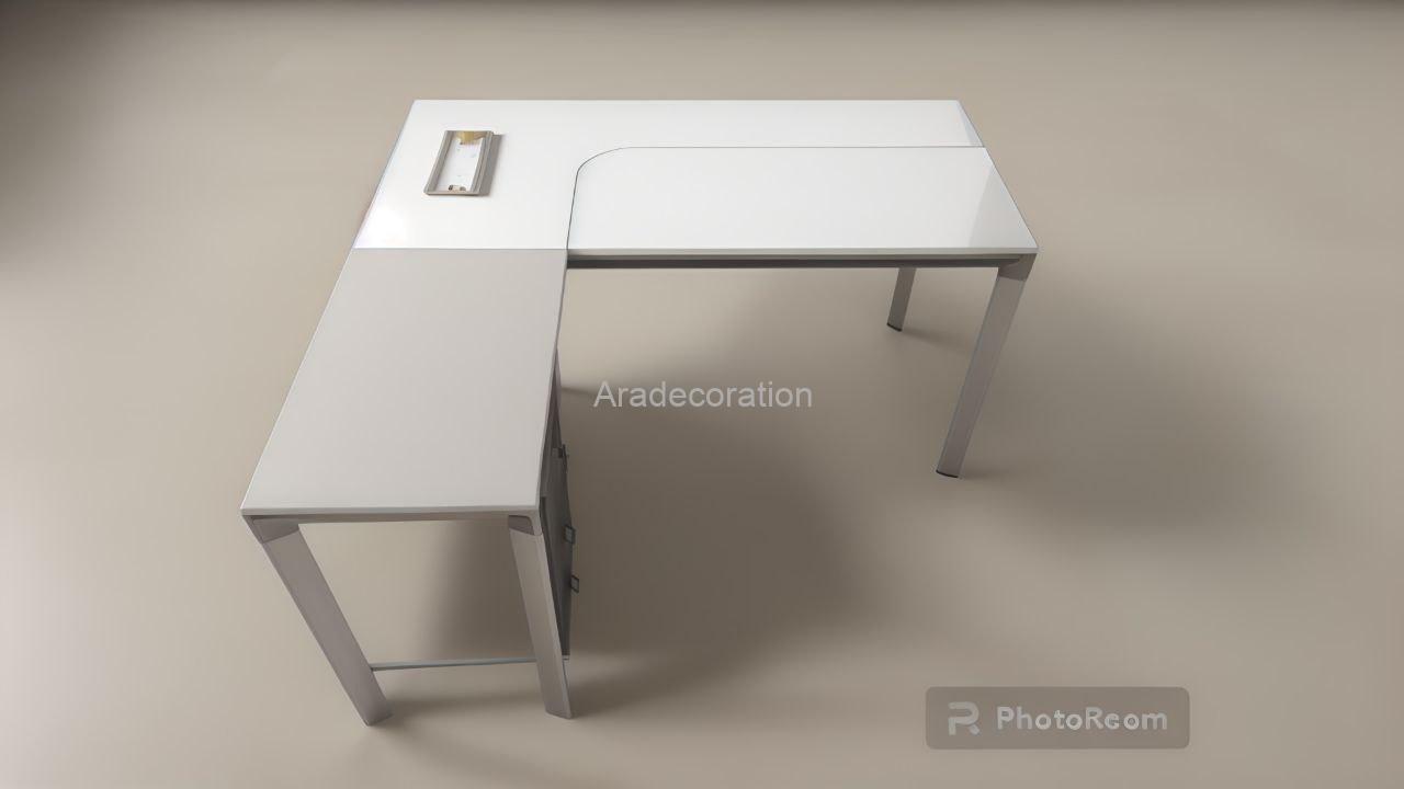 میز کارشناسی مدرن با پایه آلومینیوم با طراحی ماژولار با فایل - Image 7