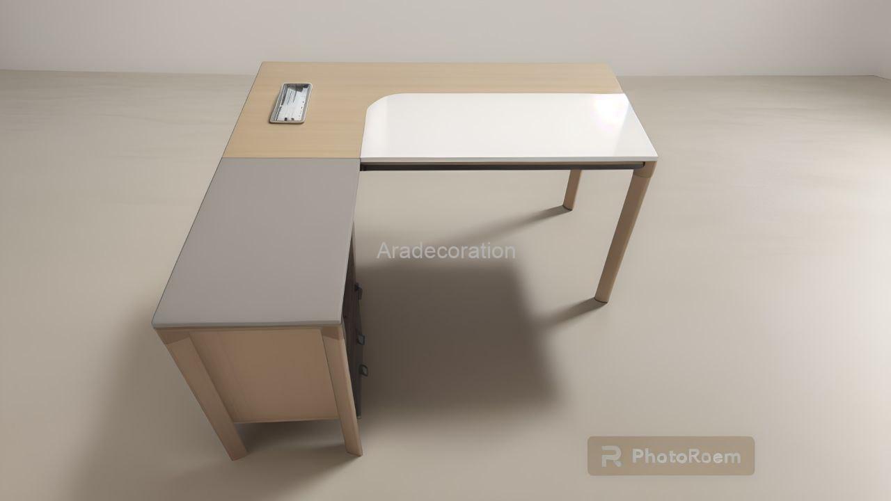 میز کارشناسی مدرن با پایه آلومینیوم با طراحی ماژولار با فایل - Image 8