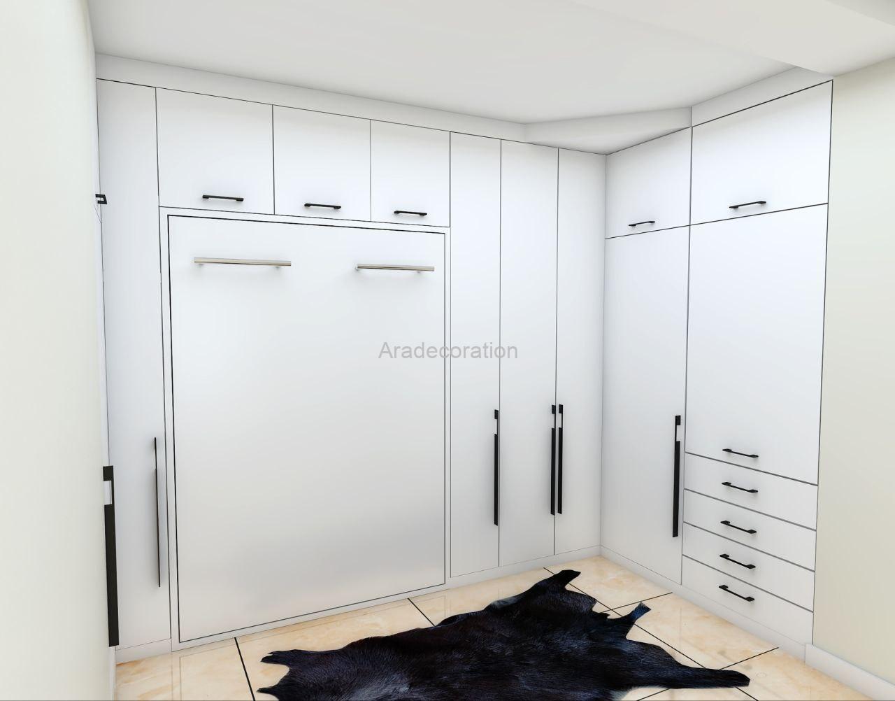 کوچکترین تخت تاشو کم جا قابل جابجایی دو نفره عمودی - Image 3