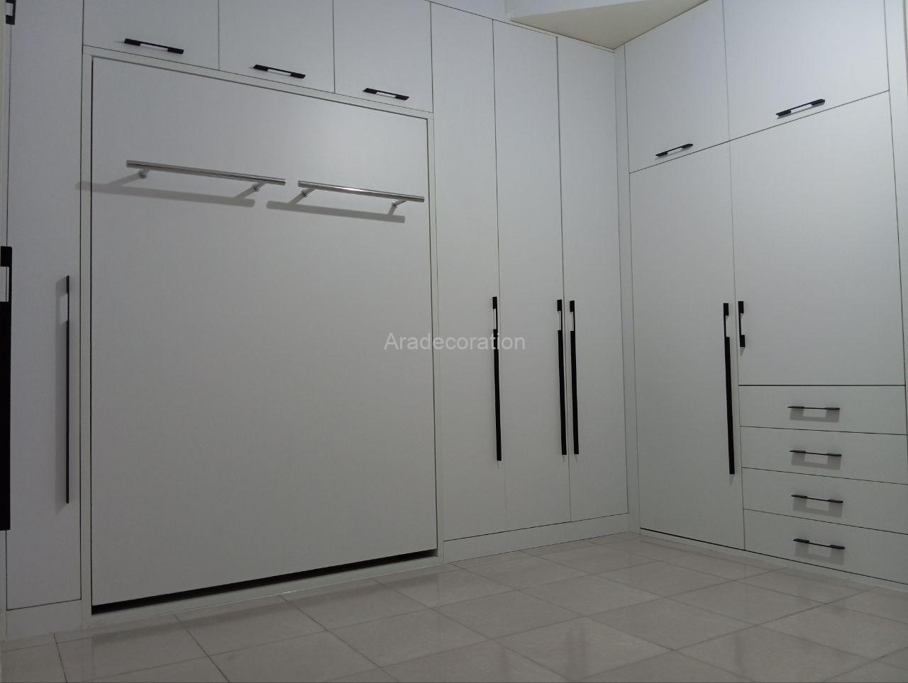 کوچکترین تخت تاشو کم جا قابل جابجایی دو نفره عمودی - Image 18