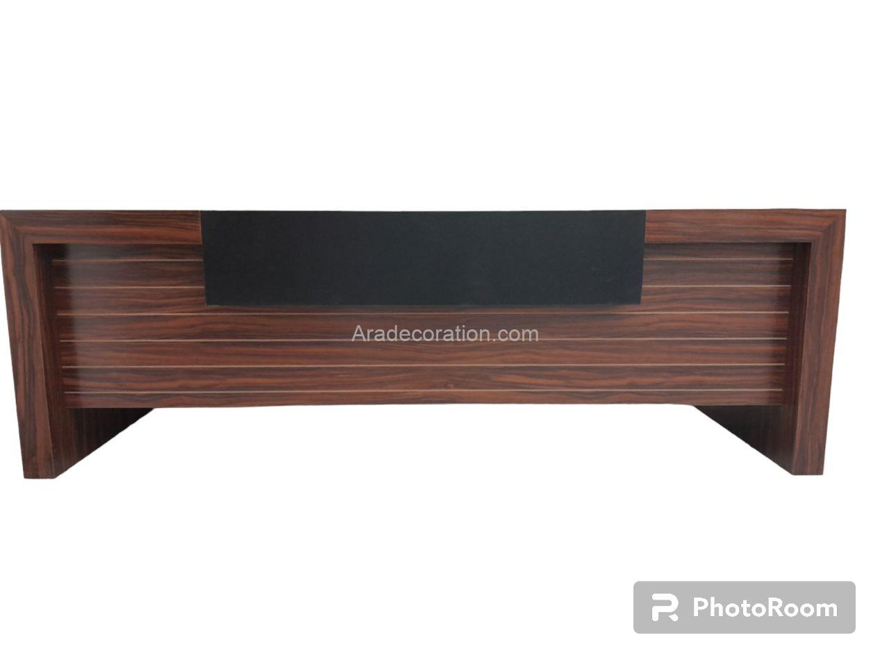 میز مدیریت مدرن ال شکل با فایل دو رنگ - Image 4