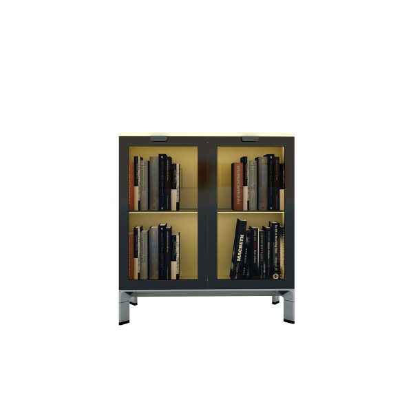 کتابخانه و میز کردنزا (Credenza) با پایه آلومینیوم - Image 11