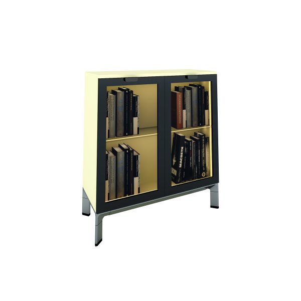 کتابخانه و میز کردنزا (Credenza) با پایه آلومینیوم - Image 12