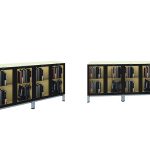 کتابخانه و میز کردنزا (Credenza) با پایه آلومینیوم - Image 21