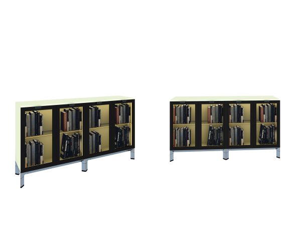 کتابخانه و میز کردنزا (Credenza) با پایه آلومینیوم - Image 21