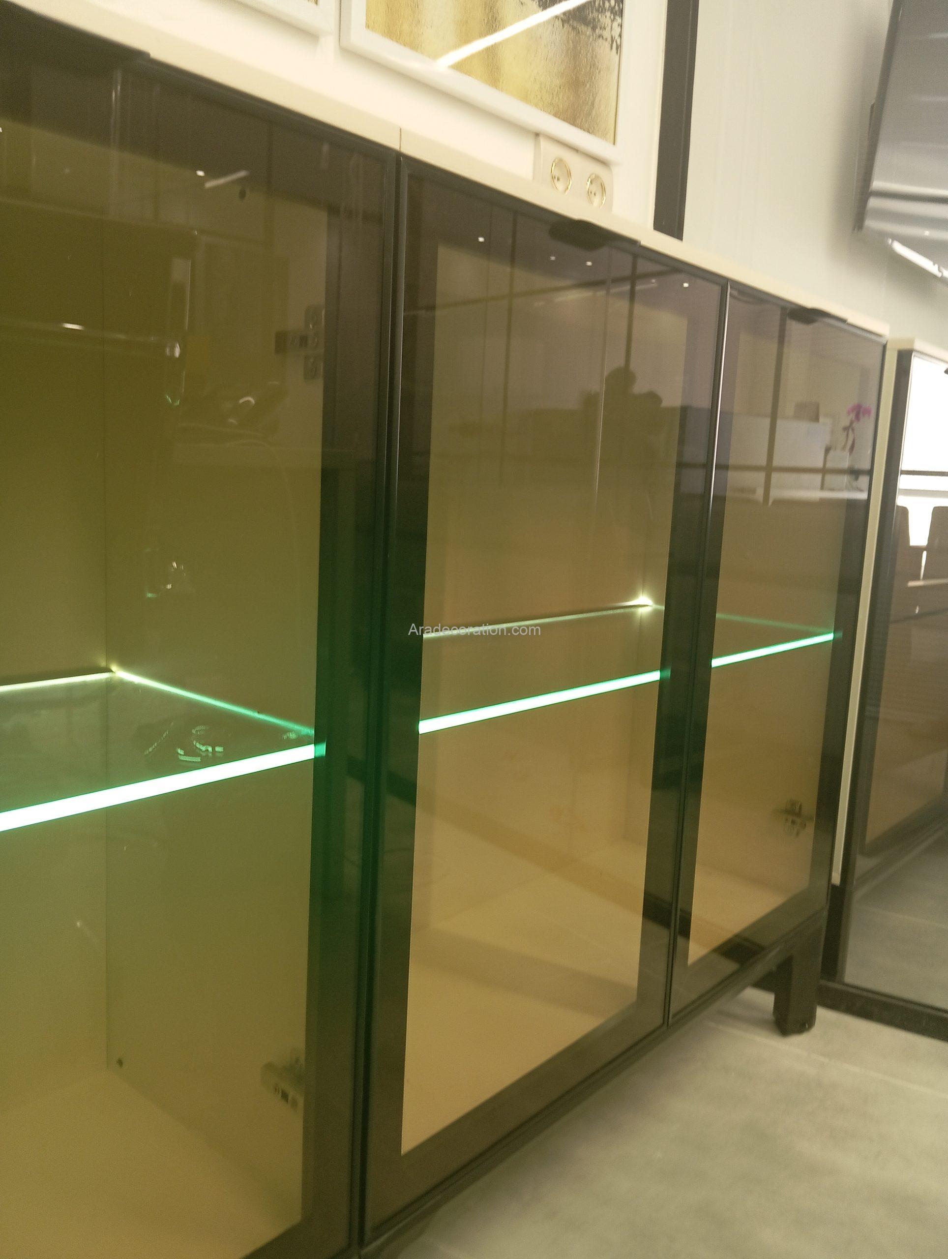 کتابخانه و میز کردنزا (Credenza) با پایه آلومینیوم - Image 8