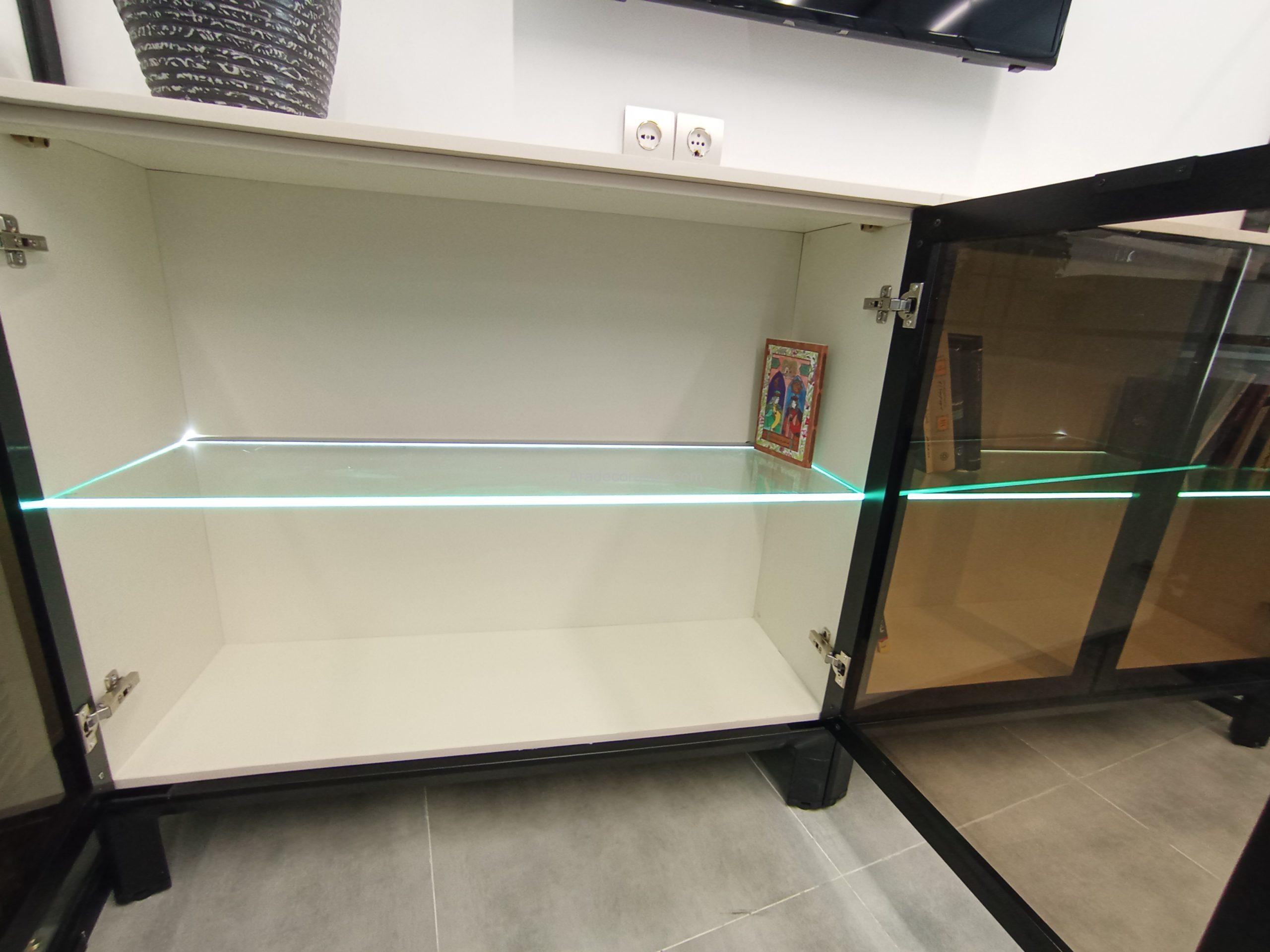 کتابخانه و میز کردنزا (Credenza) با پایه آلومینیوم - Image 24