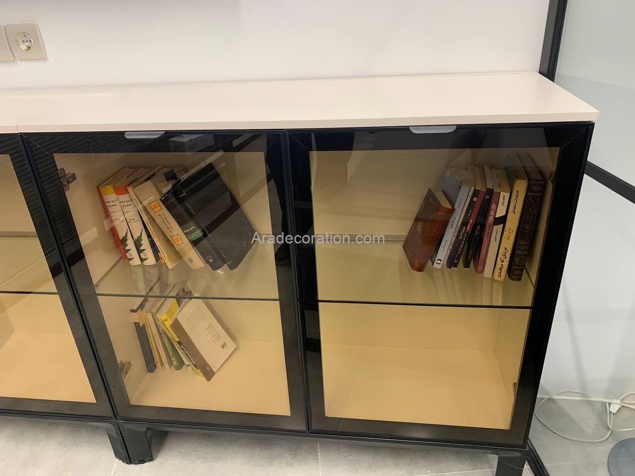 کتابخانه و میز کردنزا (Credenza) با پایه آلومینیوم - Image 18