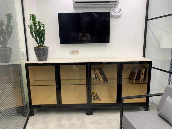 کتابخانه و میز کردنزا (Credenza) با پایه آلومینیوم - Image 17