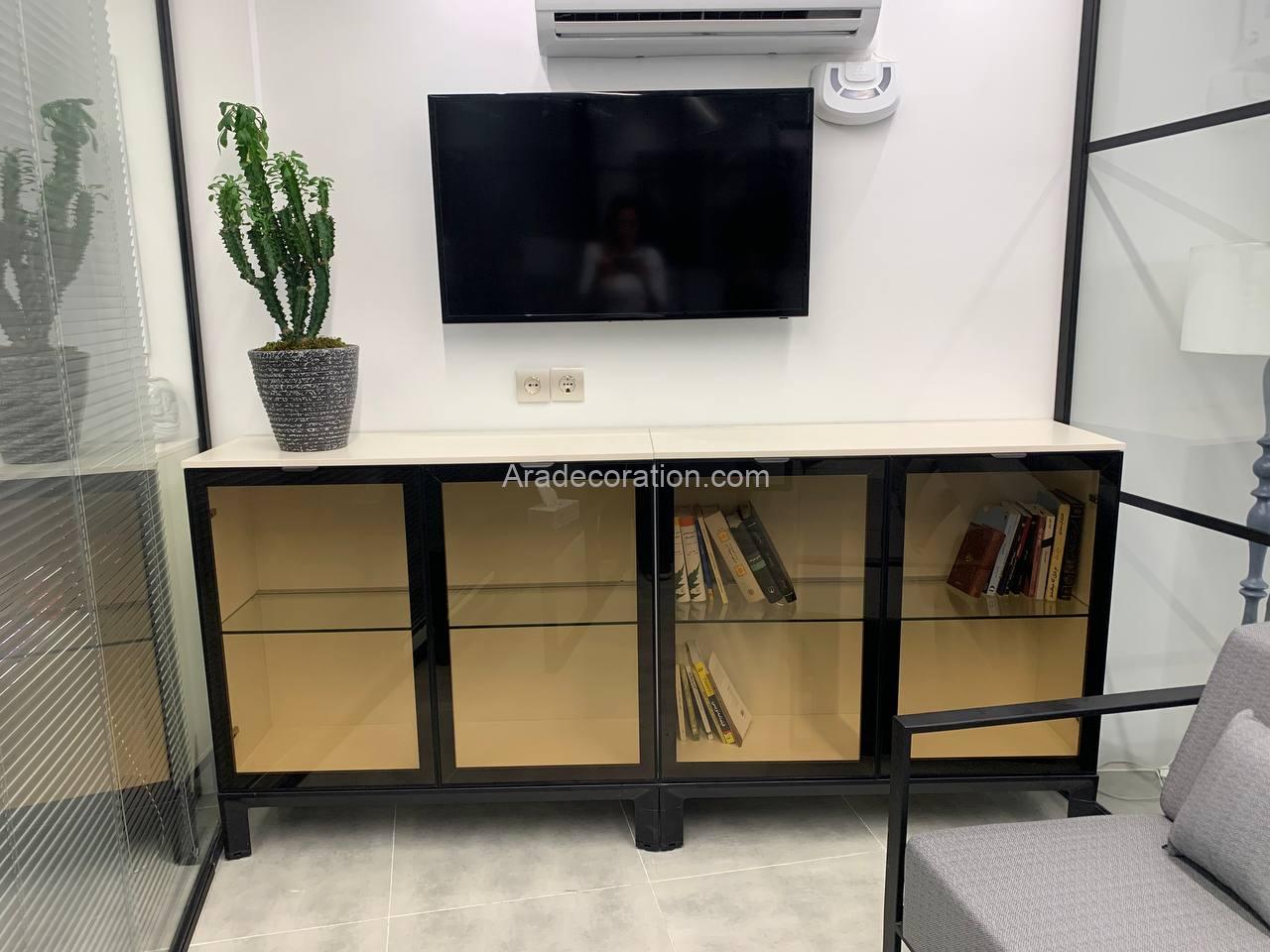 کتابخانه و میز کردنزا (Credenza) با پایه آلومینیوم - Image 17