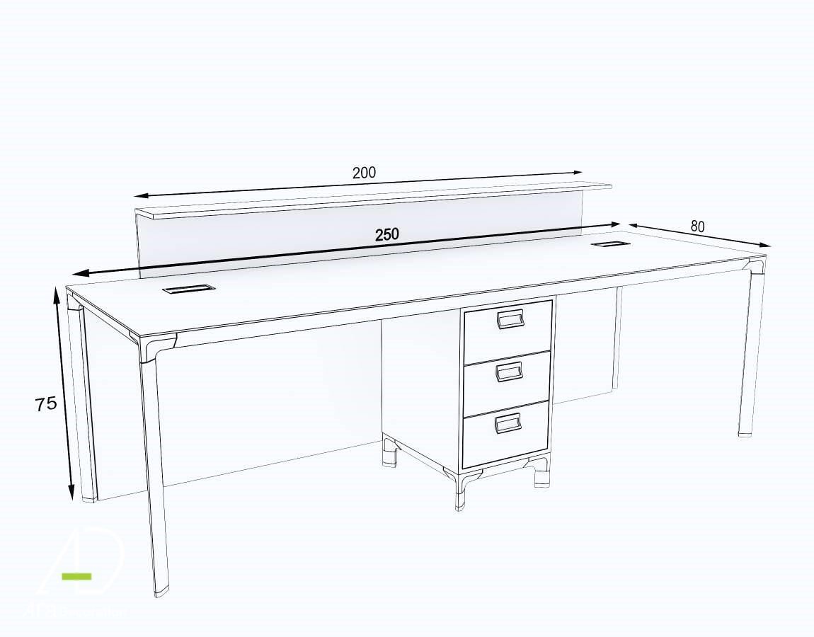 میز پذیرش پایه آلومینیوم - Image 6
