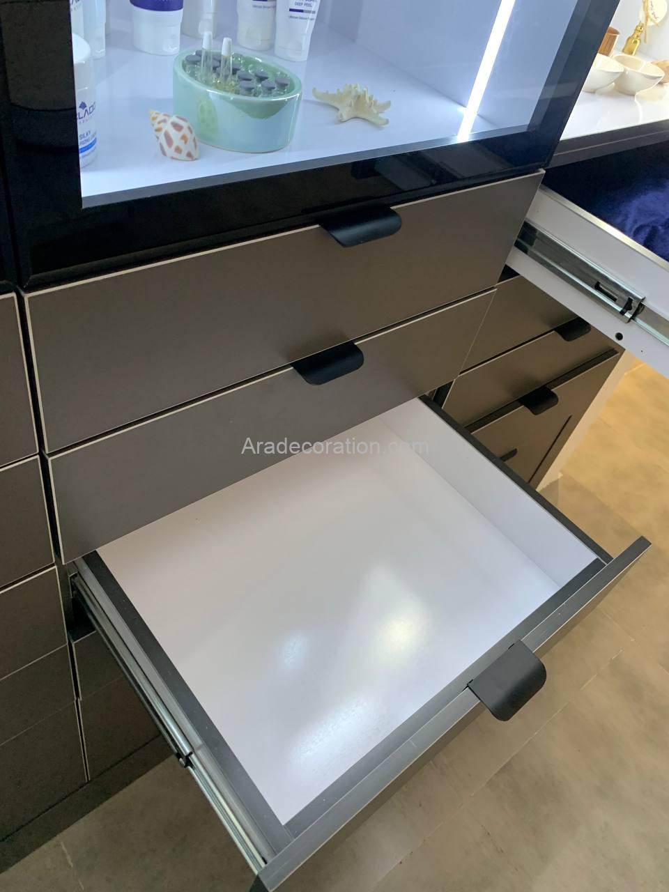 کمد ویترین درب پروفیل شیشه ای , کتابخانه فایلینگ اداری - Image 6