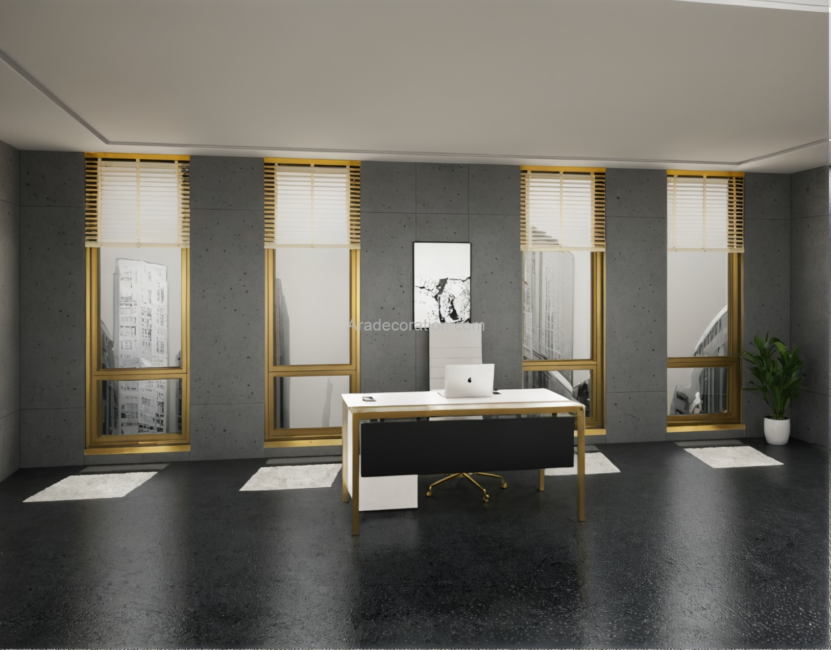 میز کارمندی با فایل سه کشو فریم آلومینیوم مدرن خاص شرکتی - Image 7