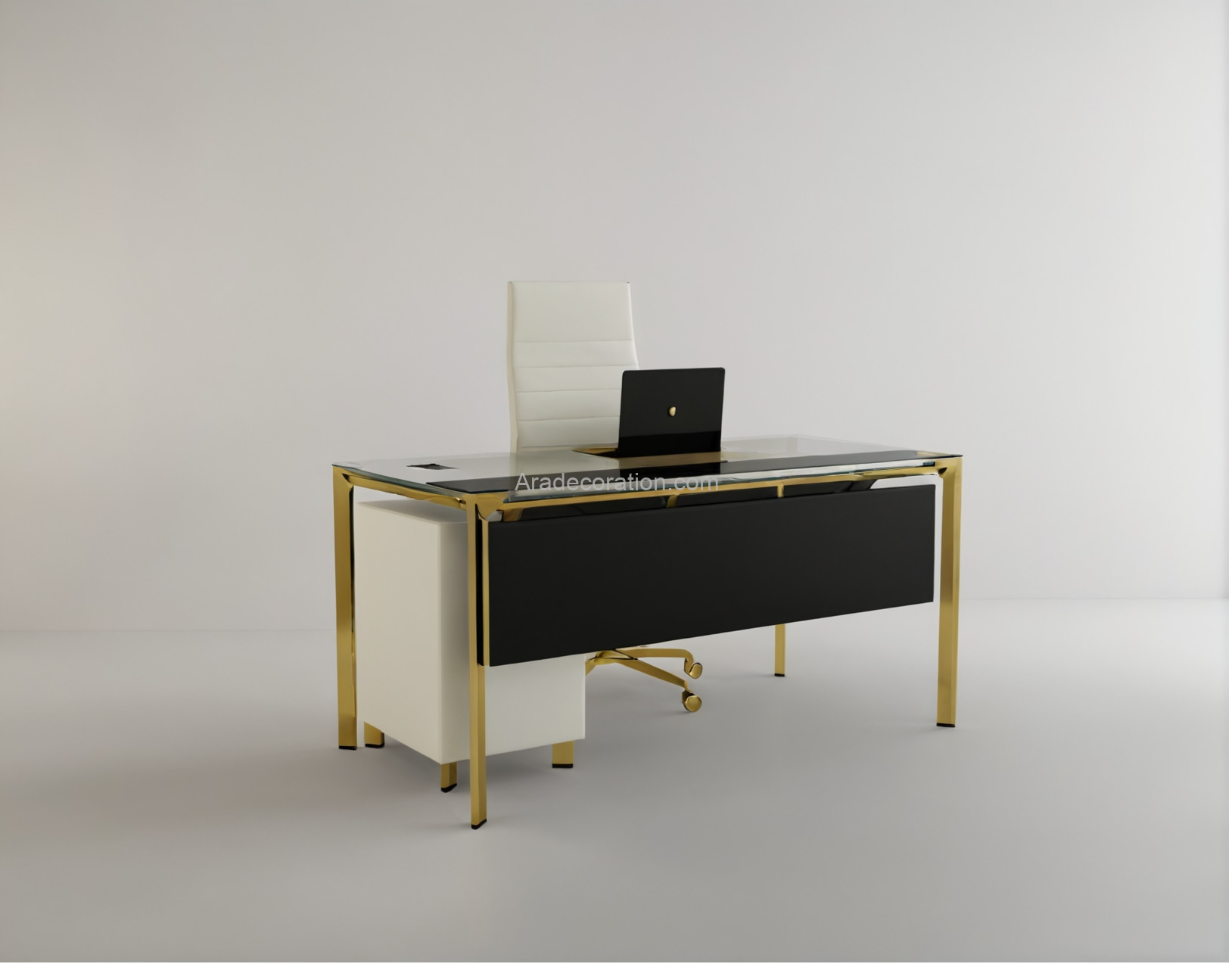 میز کارمندی با فایل سه کشو فریم آلومینیوم مدرن خاص شرکتی - Image 5