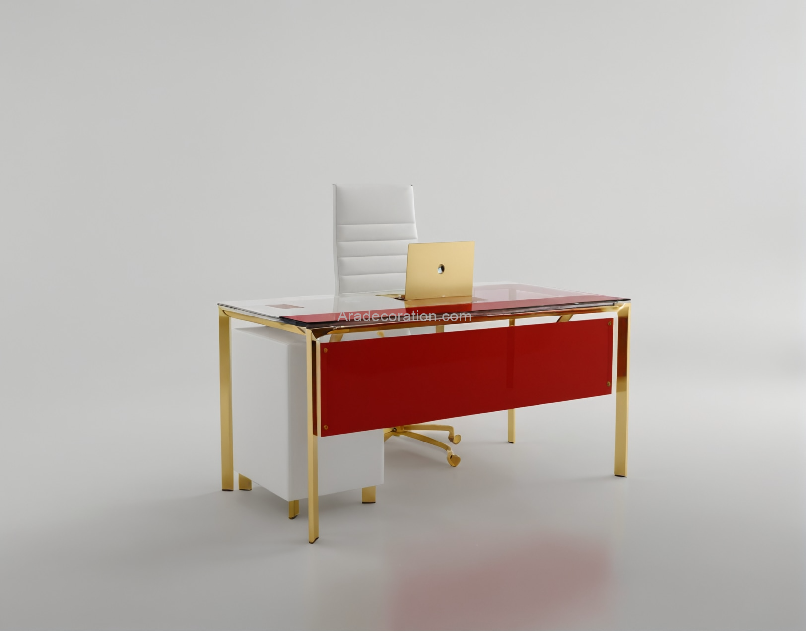 میز کارمندی با فایل سه کشو فریم آلومینیوم مدرن خاص شرکتی