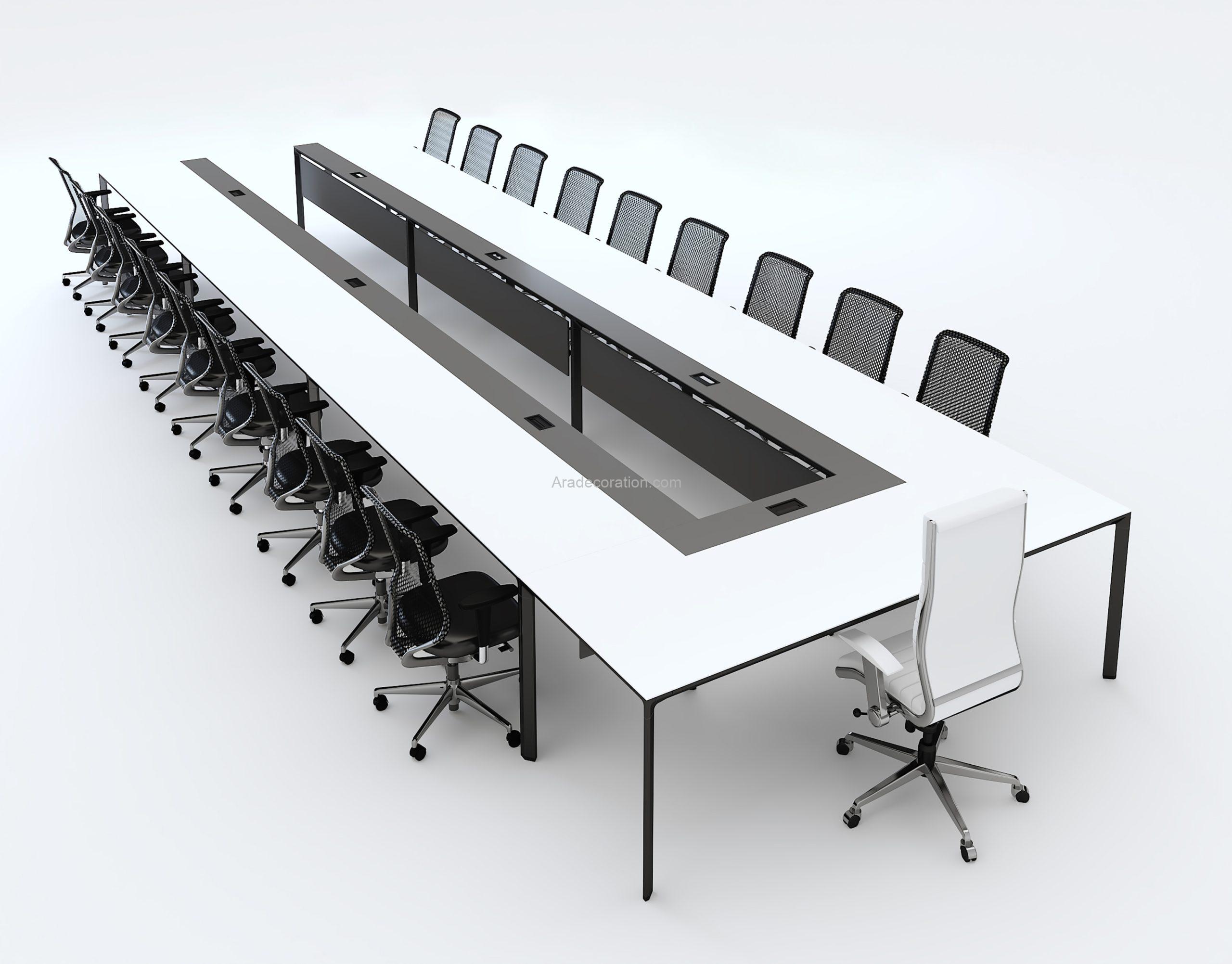 میز کنفرانس 19 نفره پایه آلومینیوم - Image 2