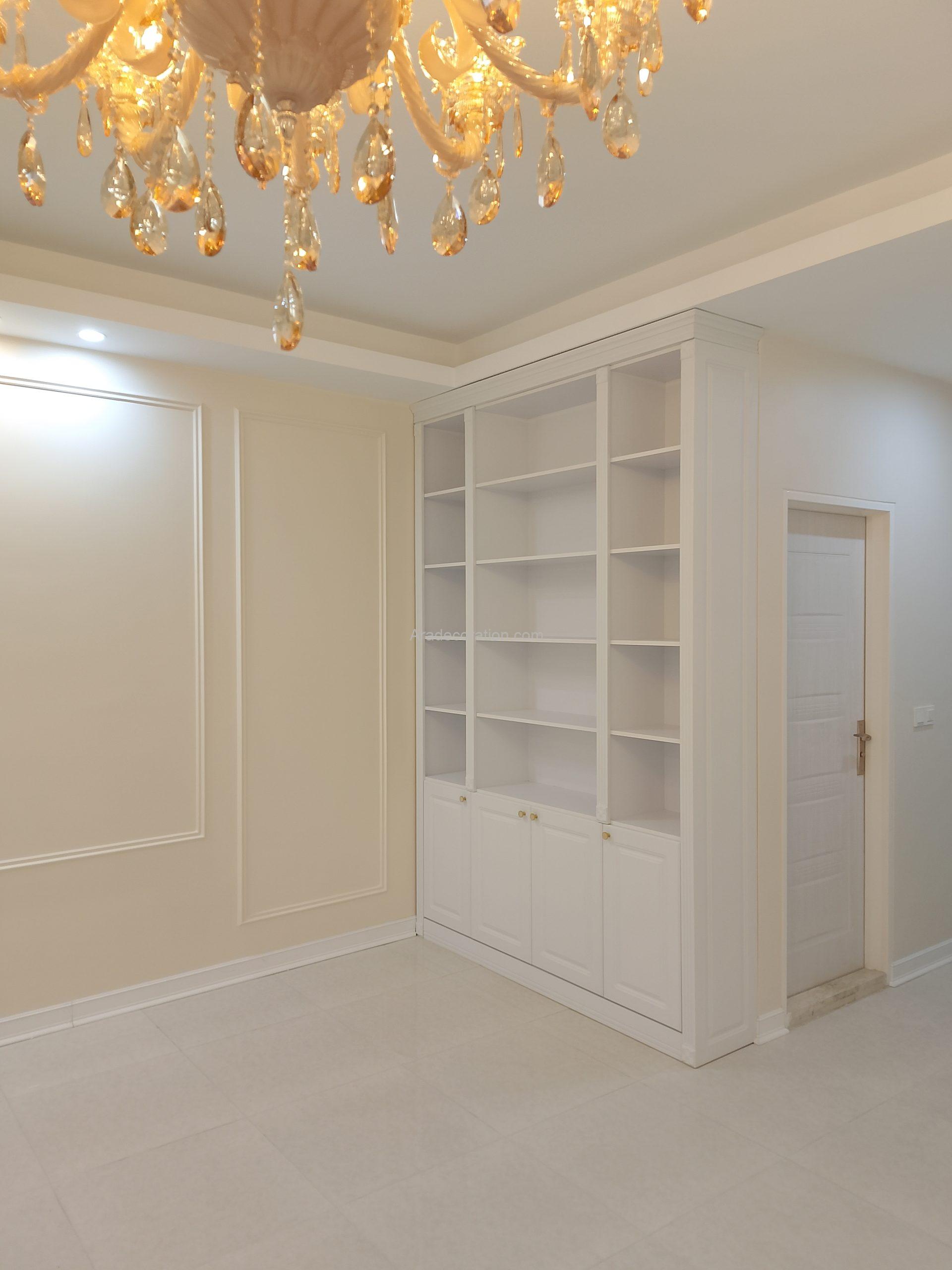 کتابخانه دیواری مدل میلان سفید MDF - Image 11