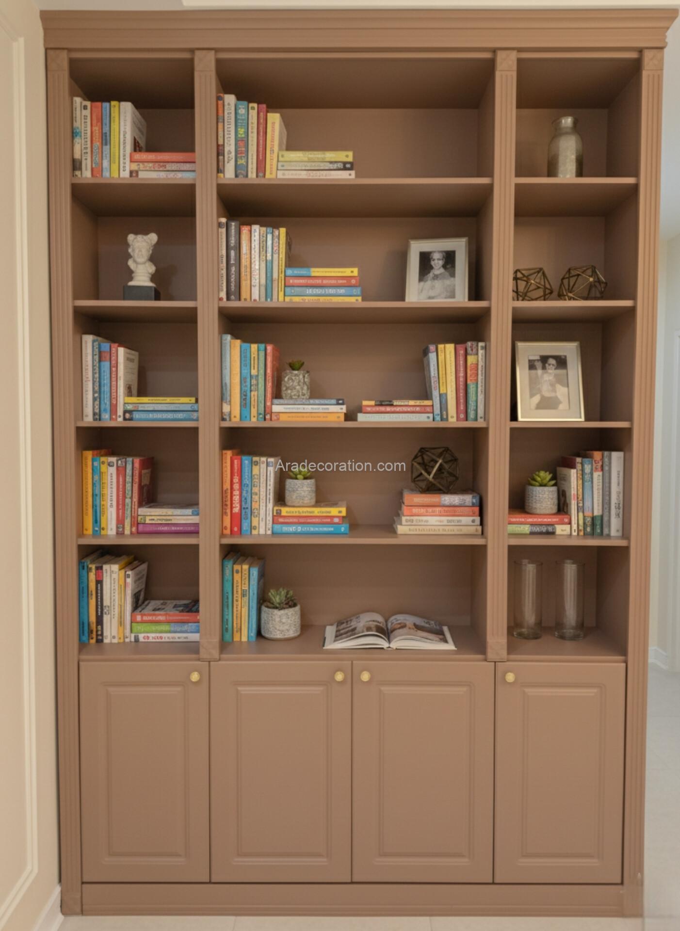 کتابخانه دیواری مدل میلان سفید MDF - Image 16