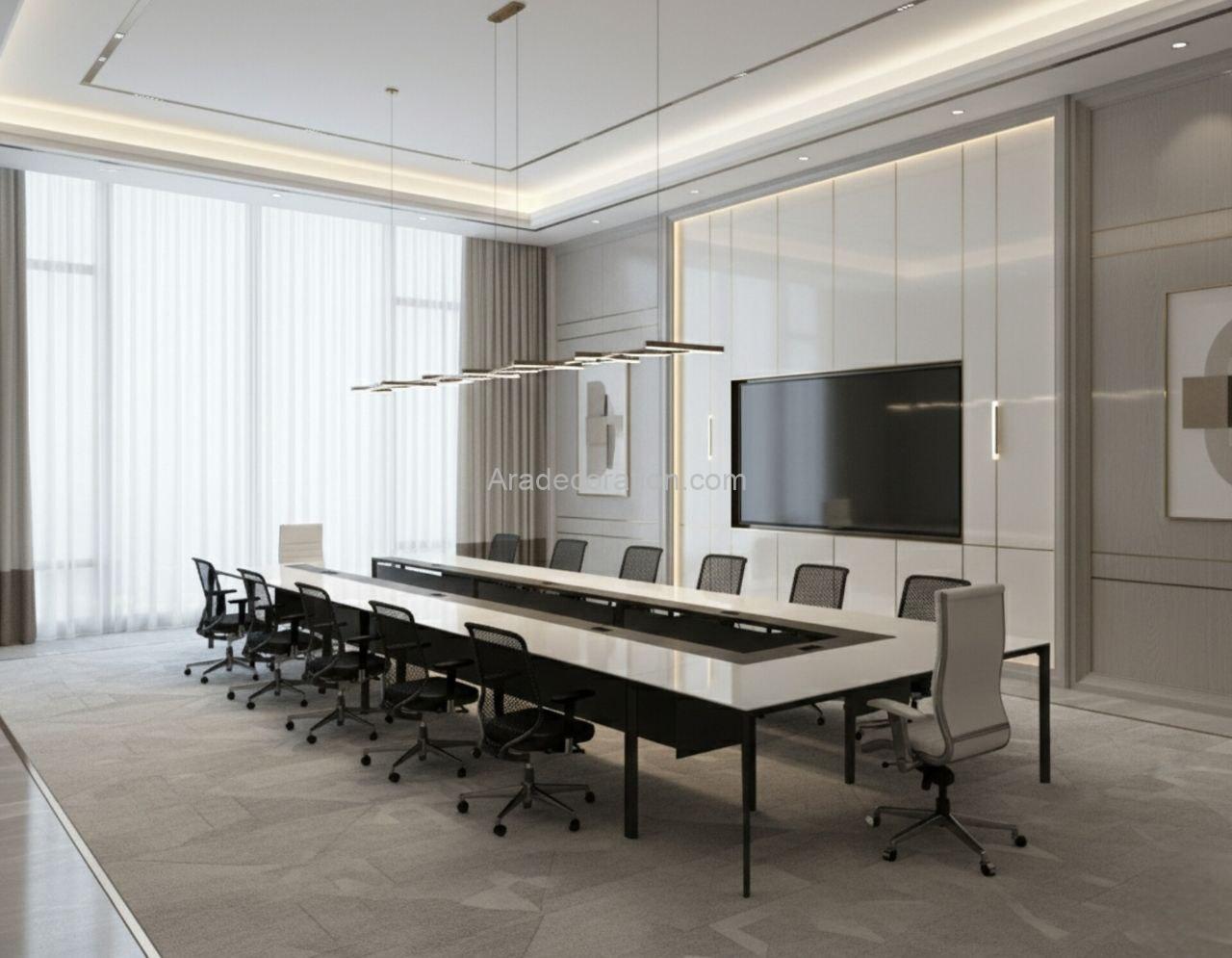 میز کنفرانس 19 نفره پایه آلومینیوم - Image 5